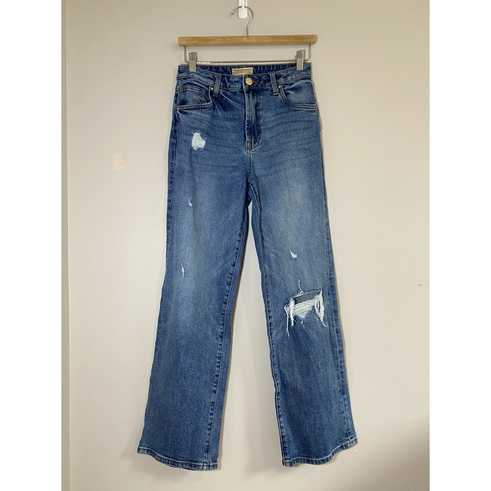 Kut from the Kloth Medium Wash Distressed Flare Jeans